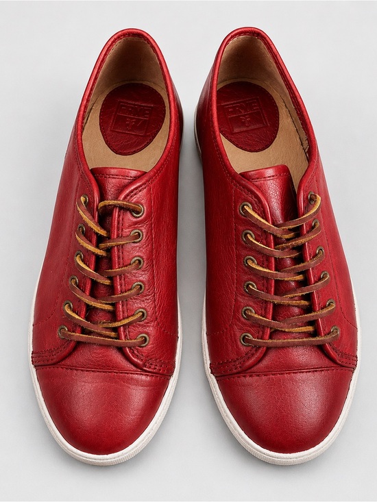 Frye Shoes - FRYE Women’s Red Leather Low Top Lace Up Sneakers Shoes (Mindy?) Size 9 M EU 39